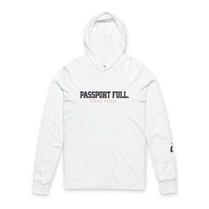 Passport Full Mind Open Hooded Long Sleeve Tee — iTravel for Culture Graphic Hoodie Tee